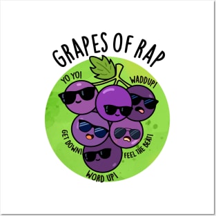 Grapes Of Rap Cute Fruit Pun Posters and Art